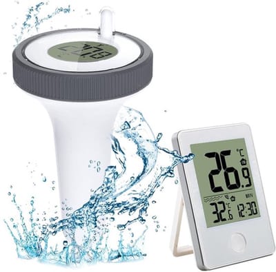 Zwembad thermometer-zwembad thermometer drijvend-zwembadthermometer-Draadloze drijvende zwembadthermometer - Drijvende waterthermometer - Waterthermometer met LCD