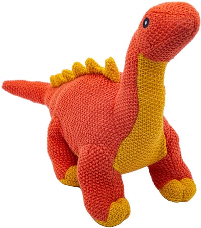 Cute since 1999 - Dinosauruspark - Dinosaurus speelgoed - Oranje staande dino - Katoen Knuffel - 38 cm