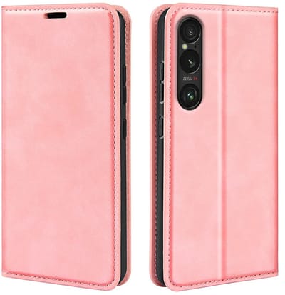 MobyDefend Hoesje - Geschikt voor Sony Xperia 1 VII - Luxe Wallet Bookcase (Magnetische Sluiting) - Roze