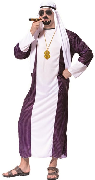 Sjeik kostuum - Arabier kostuum - Carnavalskleding - Carnaval kostuum - Volwassenen - Heren - Maat M