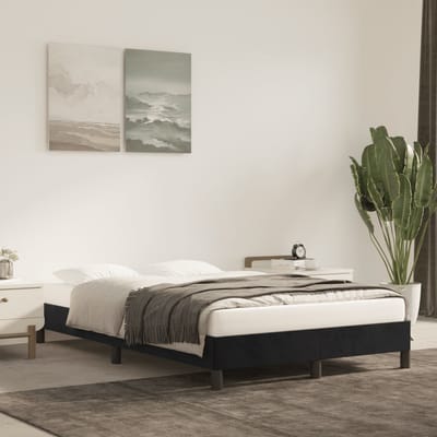 vidaXL - Bedframe - zonder - matras - 120x200 - cm - fluweel - zwart