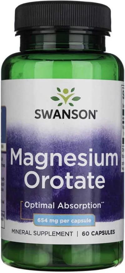 Swanson - Magnesium Orotate - 60 capsules - 654 mg