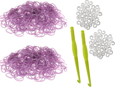 Behave - 600 Loombandjes - Paars - Met Weefhaken & S-clips - Latexvrij - Creatief Speelplezier