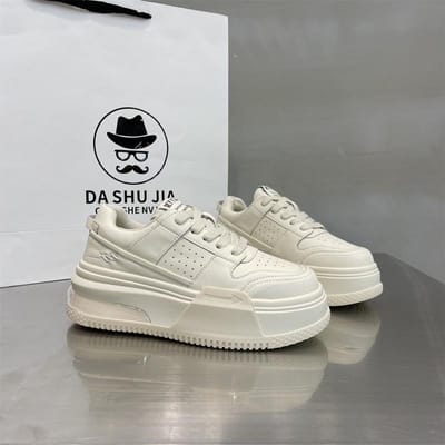 Echt Leer Kleine Witte Schoenen Dames Lente Nieuwe Stijl Plus Fluweel Muffin Dikke Zool Mode Casual Alles-match Sneakers 40 gray