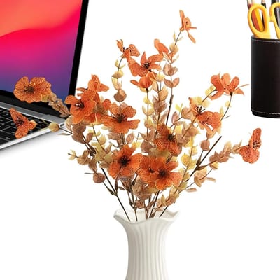 Gedroogde Bloemen - Kunstbloemen Decoratie - Woonruimtes Verfraaien - Zonbestendig Kleurvast - 31x16 cm - Stijl C