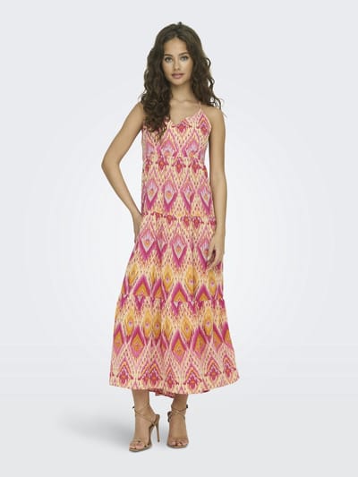 ONLY - ONLALMA LIFE POLY STRAP LONG DRESS AOP - Dames - Maxi jurken