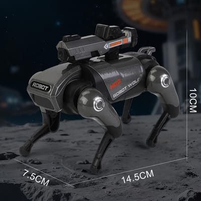 Robot Wolf Miniatuur Model Speelgoed Legering Diecast Geluid Licht Aanraakgevoeligheid Lange Batterijduur Voor Kinderen Edutainment Modellen