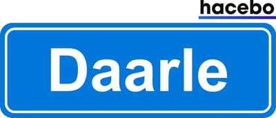 Hacebo - Plaatsnaam Sticker - 29x10 CM - Daarle sticker - Verkeersborden sticker - grappige cadeaus - Daarle