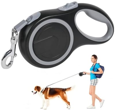 Intrekbare Hondenriem tot 50 kg - 5 Meter Nylon, 360° Draaiend, Reflecterend, Ideaal voor Training en Wandelen