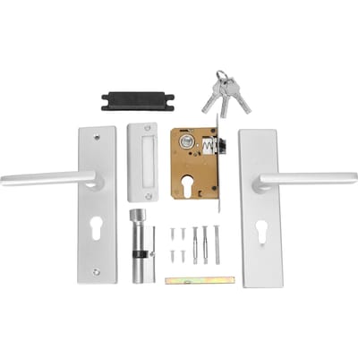 Deurklink Sterke Aluminiumlegering Schokbestendig Eenvoudige Installatie Rechte Deurklink met Sleutels