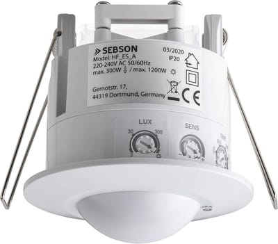 Bewegingsmelder Inbouw Binnen - 360° Detectiebereik, LED Geschikt, Plafondmontage, Regelbaar