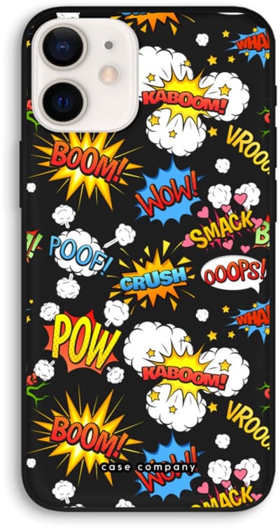 Case Company® - Hoesje geschikt voor iPhone 12 hoesje - Pow Smack - Biologisch Afbreekbaar Telefoonhoesje - Bescherming alle Kanten en Schermrand