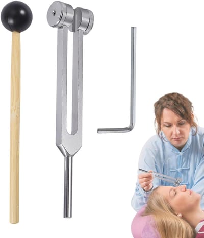 Stemvork Set - Therapie Hulpmiddel - Gehoortesten Uitvoeren - Duurzaam Aluminium - 21.5 cm Lengte