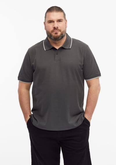s.Oliver - male - Piqué poloshirt met contrasterende details