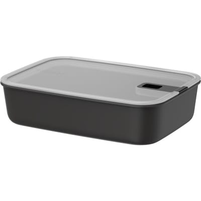 Mepal Vershouddoos EasyClip - 2.25 l - Vershoudbakjes met schuifsluiting - Geschikt voor magnetron. stoomoven. koelkast en vriezer - Nordic black