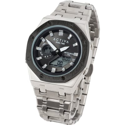 Activa x Invicta Digital ACWM303-005 Heren Horloge - Quartz Uurwerk -  met zwarte Wijzerplaat - 45mm