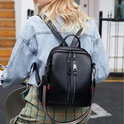 Casual Rugzak voor Dames Alles-in-één Koreaanse Eerste Laag Leer Mode Leer Rugzak Dames Leer Rugzak 31*29*13CM gray