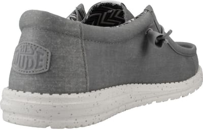 HEYDUDE - Wally Canvas Heren Instappers Light Grey - Maat 44