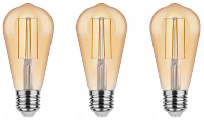 Asalite LED Lamp ST64 E27 Fitting - 7W = 50W - 650 Lumen - 2000K Warm Wit Licht - Niet Dimbaar - 220-240V - 3 stuks