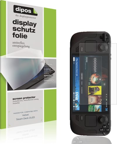 dipos – 2x Matte Beschermfolie geschikt voor Velvet Steam Deck OLED | Krasbestendige & antireflecterende Screenprotector Ultra-Thin