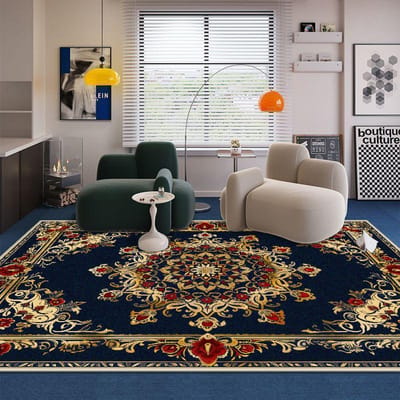 Bloemendesign in Europese stijl Woonkamerkleden Kamerdecoratie Esthetische Garderobe Luxe Tapijt Zacht Antislip Sofa Tafelmat 60*90cm