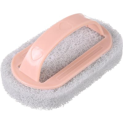 Brosse à récurer pour baignoire et piscine avec poignée, éponge de cuisine pratique pour la cuisine