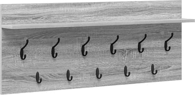 vidaXL - Wandgemonteerde - kapstok - Muurmontage - Grijs - Sonoma - Bewerkt - hout