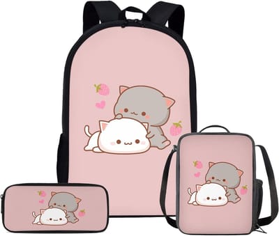 Kinder Schooltas Set - Rugzak Met Etui - Dagelijks Gebruik - Drie Delige Set - 3 Stuks - Meerdere Kleuren