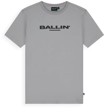Ballin Amsterdam - Jongens Regular fit T-shirts Crewneck SS - Elephant Grey - Maat 10