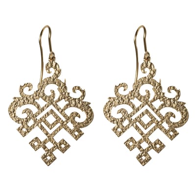 HÕBE – FiligranaGold Oorhangers– 18 Karaat Goud Verguld Messing – Gerecycled Messing– Oorbellen – Handgemaakte Sieraad – Accessories –  Dames Oorbellen