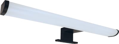 DORIAN LED Spiegelverlichting - Badkamer Lamp - Schilderijverlichting - Rechthoek 8W - 890 Lumen - 4000K Daglicht wit - Zwart - Kunststof - 400 mm - IP44