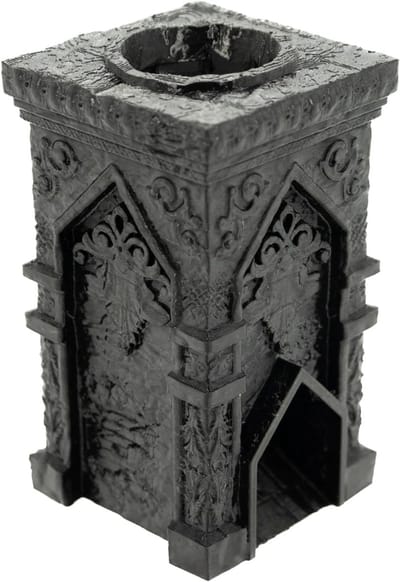 YOR® Dice Tower - Dobbeltoren - Dobbelsteen Toren - Zwart - 8cm x 8cm x 13cm