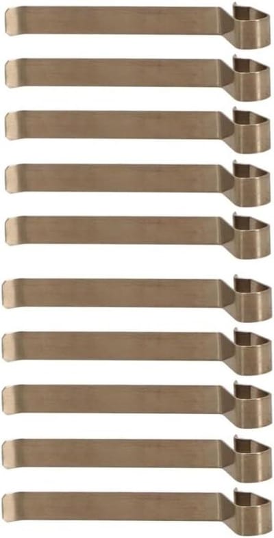 Veerdrukplaten - Spoelsysteem Onderdeel - Toilet Reparatie - Metalen Constructie - 10 Stuks - Goud