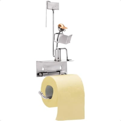 Hinz & Kunst smeedwerkfiguur beroep "lezend mannetje wc-rol houder"