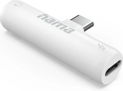 Hama Audio Adapter USB C-3.5 mm Jack USB-C PD Oplaadfunctie Wit