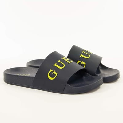 Guess herensandalen met reliëflogo