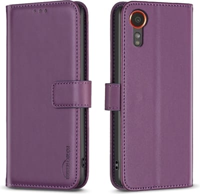 BINFEN Hoesje - Geschikt voor Samsung Galaxy Xcover 7 Hoesje - BINFEN Color Book Case - Paars