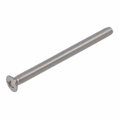 Metaalschroef RVS A2 – M6x60 mm – kruiskop PH-3 – vlakke kop – DIN 966 – per 4 stuks