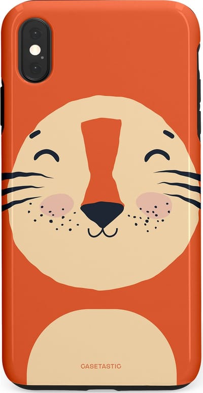 Casetastic hoesje geschikt voor Apple iPhone XS Max - Dubbellaagse bescherming - Knuffelkopjes tijger - Fashion Case - Terracotta Zand