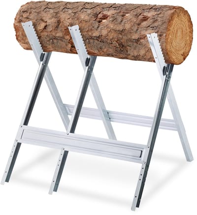 zaagbok - staal - 81 x 75,5 x 81 cm - inklapbaar - voor kettingzagen - 150 kg - zilver