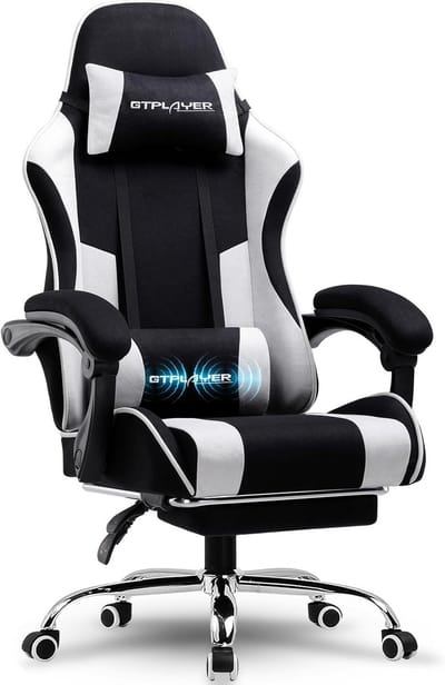Ergonomische Gaming en Bureaustoel met Voetensteun en Massagefunctie