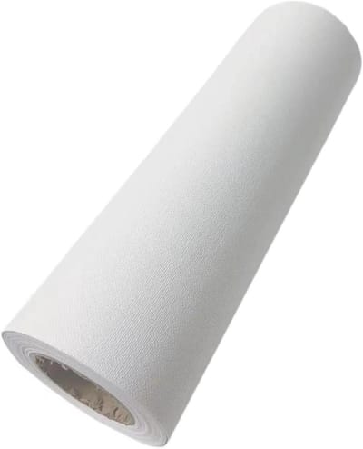 Canvas Rol - Schildersdoek Katoen - Schilderijen Maken - Glad Gelijkmatig Oppervlak - 57cm x 10m - Wit