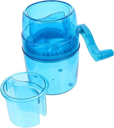Handmatige Ijscrusher - Ijsvermaler Hand Crank - Desserts Maken - Compact Lichtgewicht - 21 x 20 x 133 cm - Blauw