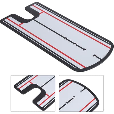 Miroir d'entraînement droit pour swing de golf Miroir de putting de golf portable Aide à l'alignement pour l'entraînement white