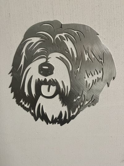 Metalen Hond - Tibetaanse Terriër - Wanddecoratie Cortenstaal