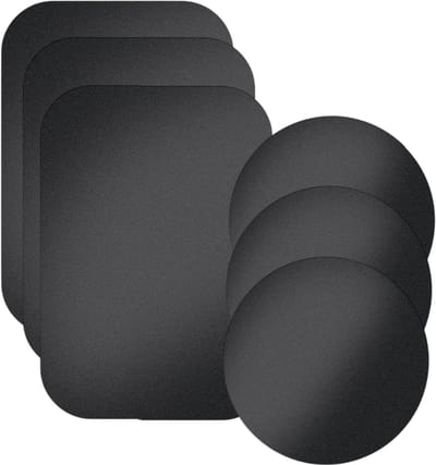 Metalen Platen - voor Magneet Houders - Mobiele telefoons - Auto telefoonhouder - Zelfklevend - Smartphone - 6x Magneet Plaatje voor Telefoonhouder GSM Auto