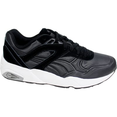Puma Trinomic R698 Mat & Glans Zwart Heren Lace Up Trainers 359305 02 B19A