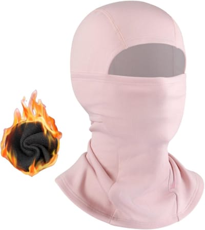 Unisex Balaclava voor Bescherming tegen Wind, Zon en Warmte tijdens Fietsen, Motorrijden en Skiën - Roze, 6 Maanden
