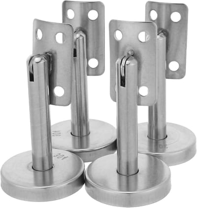 Leuninghouders - Trapleuning Beugels - Veilige Trappen - Roestvrij Staal - 4 Stuks - Zilver