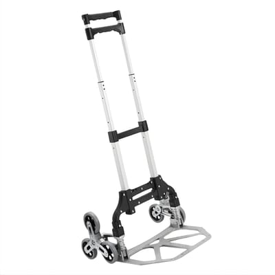 Steekwagen voor Trappen - Opvouwbare Trapsteekwagen met Wielen - Plateauwagen - Voor Magazijn, Distributie & Verhuizing - Metaal